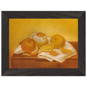 Fernando Botero  ORANGES Premium Wooden Framed Art Print / Poster