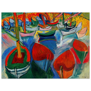 Raoul Dufy  BOATS AT MARTIGUES 1908 Wood Print