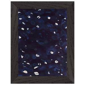 Sam Francis  Untitled  Dark BlueGreen  Premium Wooden Framed Art Print / Poster