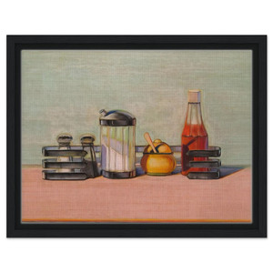 Wayne Thiebaud  Caged Condiments  2000 Framed Canvas