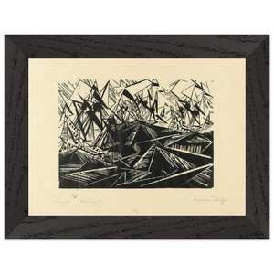 Lyonel Feininger HANSEATIC SHIPS HANSASCHIFFE 1919 Framed Print Poster