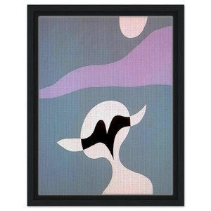 Jean Arp  Man mustache navel Framed Canvas
