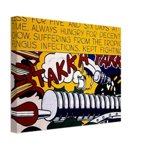 Roy Lichtenstein  TAKKA TAKKA 1962 Canvas