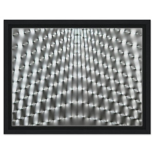 Enrico Castellani  Superficie Argento  1973 Framed Canvas