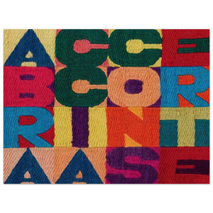 Alighiero Boetti  A BRACCIA CONSERTE 1994 Wood Print