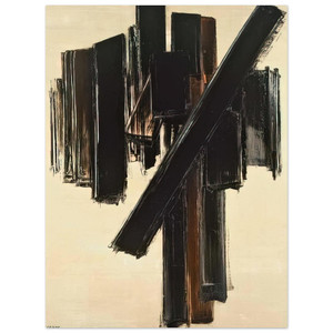 Pierre Soulages  Peinture 10 juin 1958  1958 Aluminum Print