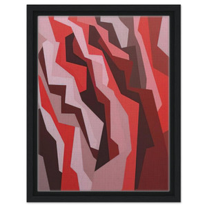 Karl Benjamin  Orange Red Umber  1958 Framed Canvas