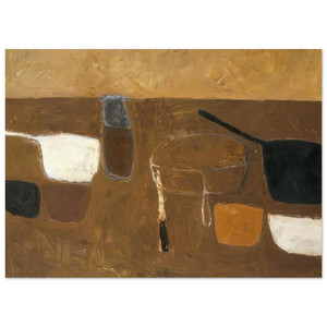 William Scott  Brown Still Life  1957 Fine Art Poster / Art Print