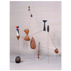 Alexander Calder  VERTICAL CONSTELLATION WITH BOMB 1943 Wood Print