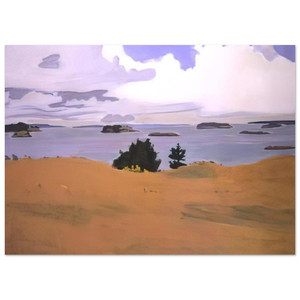 Fairfield Porter PENOBSCOT BAY YELLOW FIELD 1968 Print