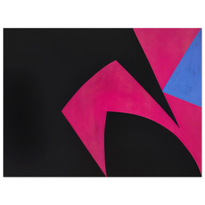 Lorser Feitelson  Magical Space Forms Black Fuchsia  1951 Aluminum Print