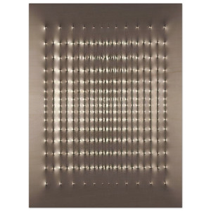 Enrico Castellani  Superficie alluminio  1969 Wood Print