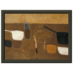 William Scott  Brown Still Life  1957 Premium Metal Framed Art Print / Poster