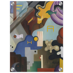 Julius Evola  Composizione futurista  Abstract Art Dada Acrylic Print