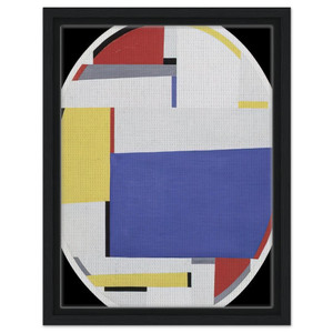 Fritz Glarner  Relational Painting Tondo 40  1956 Framed Canvas