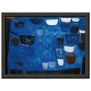 William Scott  Blue Still Life  1957 Premium Metal Framed Art Print / Poster