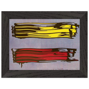 Roy Lichtenstein YELLOW AND RED BRUSHSTROKES 1966 Wooden Framed Art Print