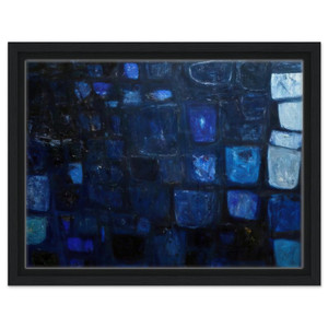 William Scott  Blue Abstract  1959 Framed Canvas