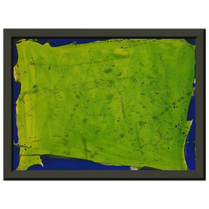 Sam Francis  Untitled  BlueGreen  Premium Metal Framed Art Print / Poster