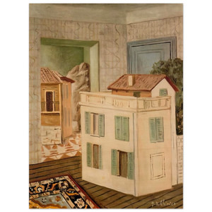 Giorgio de Chirico  THE HOUSE IN THE HOUSE Wood Print