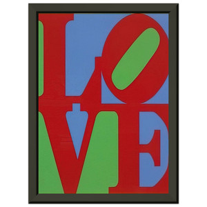 Robert Indiana  Heliotherapy Love Premium Metal Framed Art Print / Poster