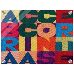 Alighiero Boetti  A BRACCIA CONSERTE 1994 Acrylic Print
