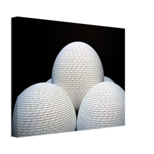Sol LeWitt  Model for Brick Structure four domes and a sphere Canvas