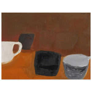 William Scott  Still Life with White Mug  1957 Aluminum Print