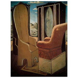 Giorgio de Chirico  FURNITURE IN THE VALLEY Aluminum Print