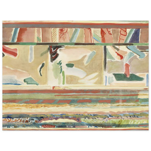 Menez  Paisagem II Portalegre tapestry card  Lyrical Abstraction Wood Print
