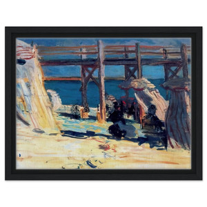 Raoul Dufy  SANDY BEACH OF SAINTE ADRESSE Framed Canvas