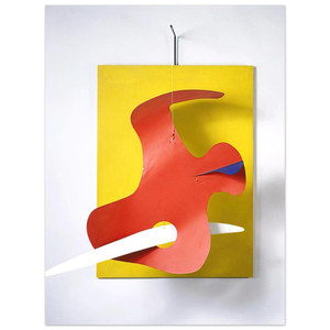 Alexander Calder  FORM AGAINST YELLOW YELLOW PANEL 1936 Aluminum Print