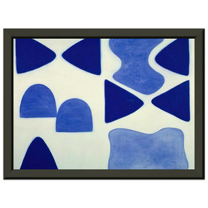 William Scott  Berlin Blues 4  1965 Premium Metal Framed Art Print / Poster