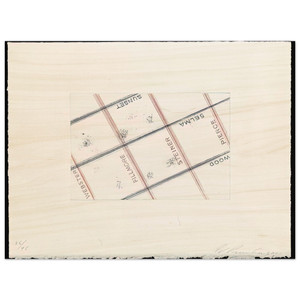 Edward Ruscha  PIERCE FROM LOS FRANCISCO SAN ANGELES PORTFOLIO Wood Print