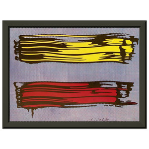 Roy Lichtenstein YELLOW AND RED BRUSHSTROKES 1966 Metal Framed Print