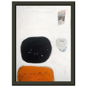 William Scott Orange Black White 1960 Premium Metal Framed Art Print / Poster