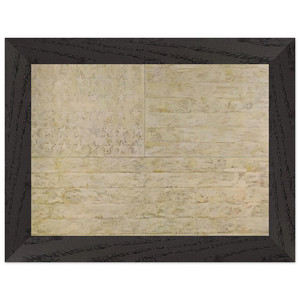 Jasper Johns  WHITE FLAG Premium Wooden Framed Art Print / Poster