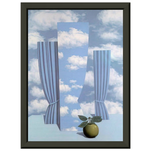 Rene Magritte  BEAUTIFUL WORLD 1962 Premium Metal Framed Art Print / Poster