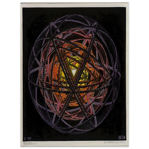 MC Escher  CONCENTRIC RINDS COLOUR Wood Print