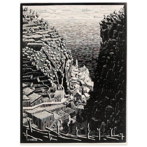MC Escher  ATRANI COAST OF AMALFI 1 Wood Print