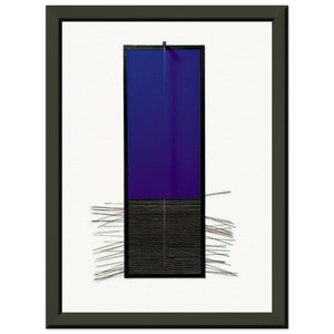 Jesus Rafael Soto  BLEU VERTICAL Premium Metal Framed Art Print / Poster