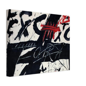 Antoni Tapies  NEGRE I ROIG III FORA 1976 Canvas