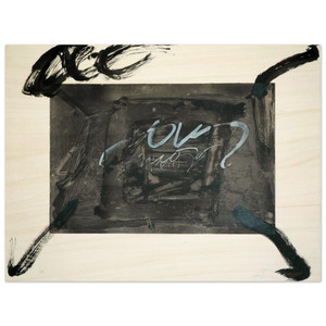 Antoni Tapies  QUATRE GESTES NOIRS 1983 Wood Print