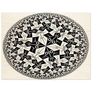 MC Escher  CIRCLE LIMIT I Wood Print