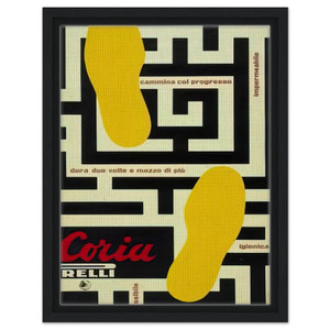 Bruno Munari  Pirelli Suola Coria  1953 Framed Canvas