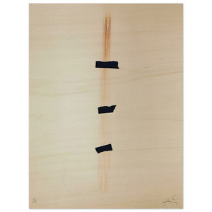 Antoni Tapies  LES TROIS NOIRS 1976 Wood Print