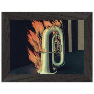 Magritte Discovery of Fire 1935 Premium Wood Framed Art Print/Poster
