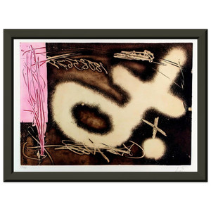 Antoni Tapies  EL P NDULO INM VIL I 1982 Premium Metal Framed Art Print / Poster