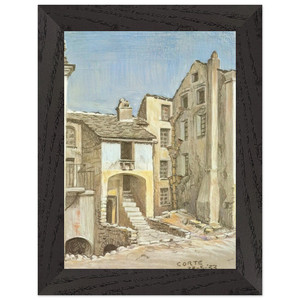 MC Escher  CORTE CORSICA Premium Wooden Framed Art Print / Poster