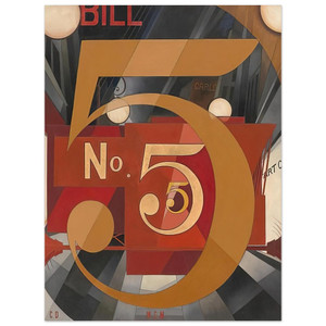 Charles Demuth I Saw the Figure 5 in Gold 1928 Aluminum Print